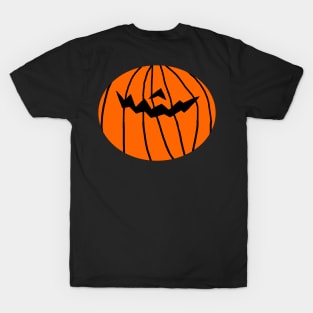 Back Print Pumpkin Face Halloween Mask T-Shirt